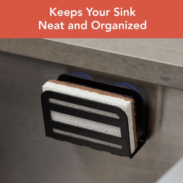 Spectrum Diversified HUDSON SUCTION SPONGE HOLDER BLACK