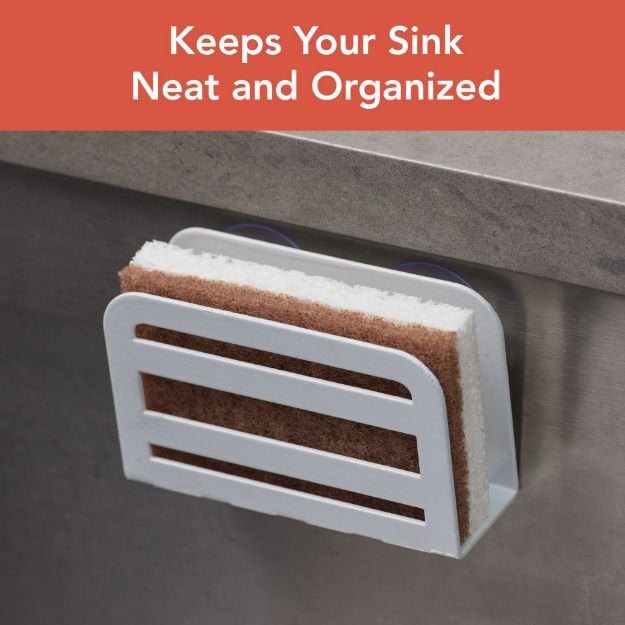 Spectrum Diversified HUDSON SUCTION SPONGE HOLDER WHITE