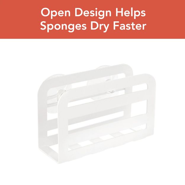 Spectrum Diversified HUDSON SUCTION SPONGE HOLDER WHITE