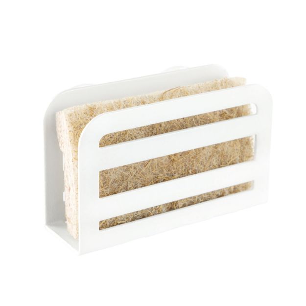 spectrum diversified HUDSON SUCTION SPONGE HOLDER WHITE