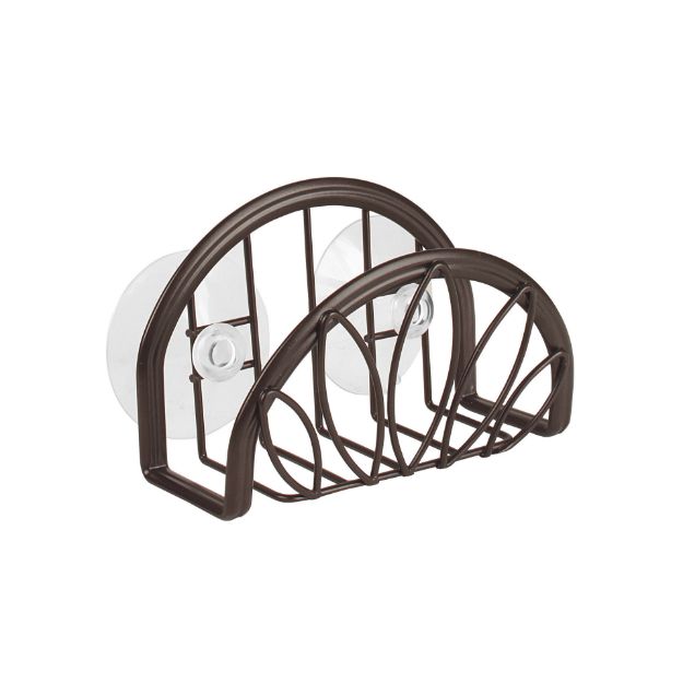 spectrum diversified Leaf Suction Sink Sponge Holder - Bronze