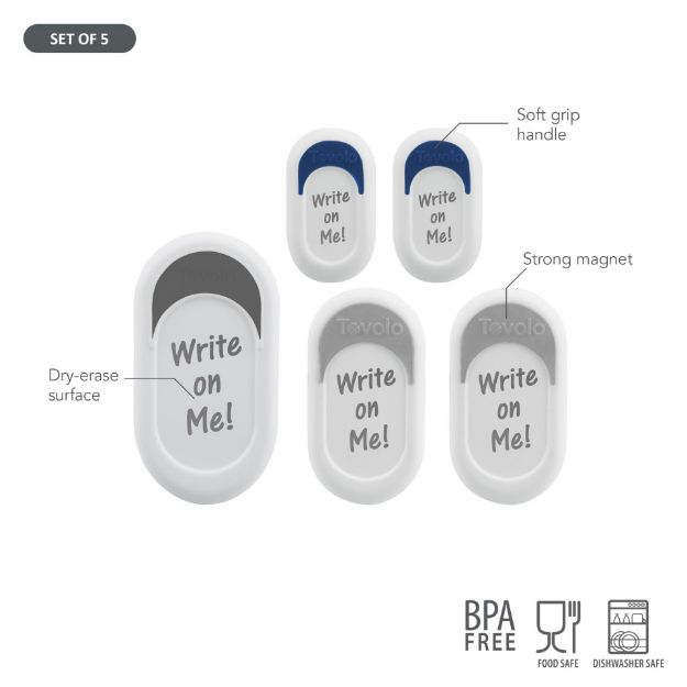 Spectrum Diversified Magnetic Utility Clips S/5 Assorted
