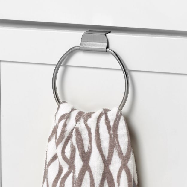 Spectrum Diversified Over The Cabinet Towel Ring - Brushed Nickel