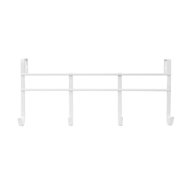 Spectrum Diversified Over The Door 4-Hook Rack - White