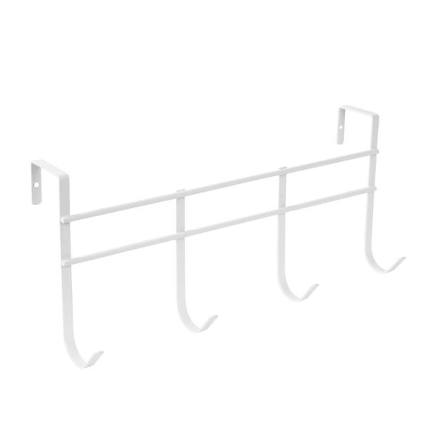 spectrum diversified Over the Door 4-Hook Rack - White