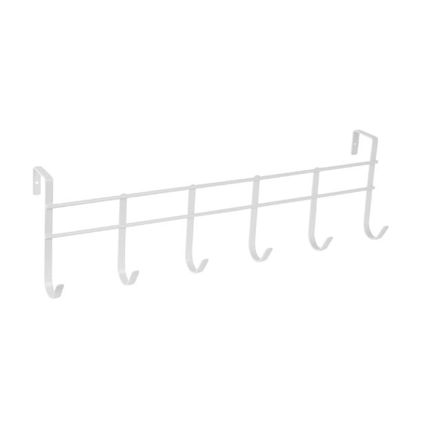 spectrum diversified Over the Door 6-Hook Rack - White