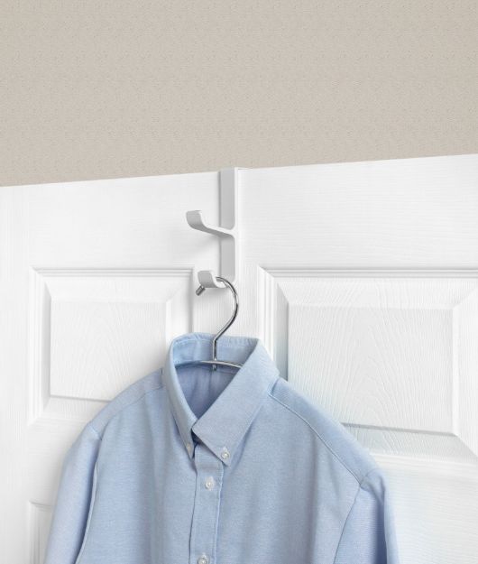 Spectrum Diversified Over The Door Hat & Coat Hook - White