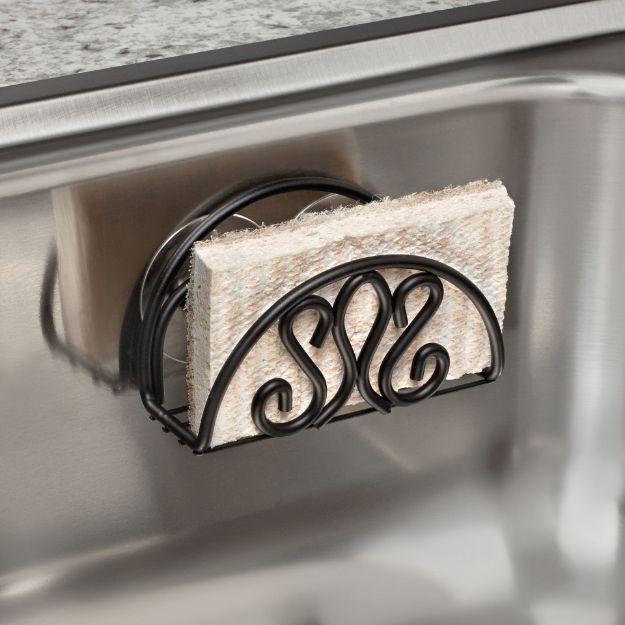 Spectrum Diversified Patrice Suction Sink Sponge Holder - Black