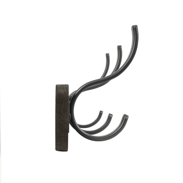 Spectrum Diversified Richmond Wall Mount 3-Hook Wood Rack - Coffee