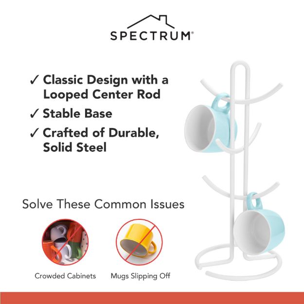 Spectrum Diversified Euro 6 Mug Holder Matte White