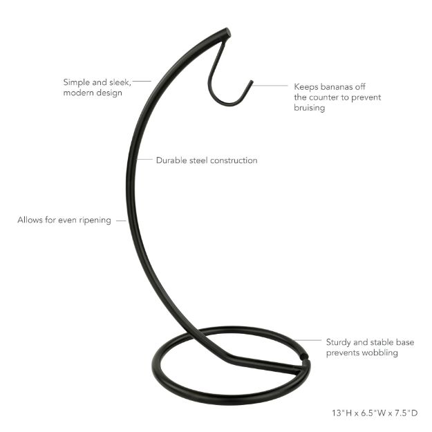 Spectrum Diversified Euro Banana Holder - Black