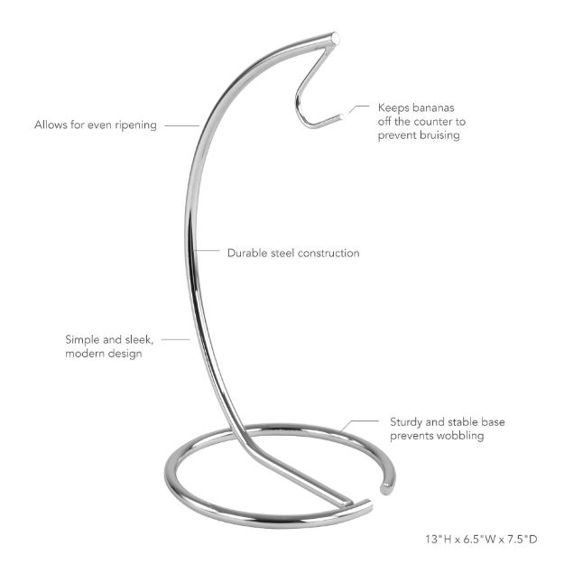 Spectrum Diversified Euro Banana Holder - Chrome