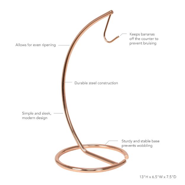 Spectrum Diversified Euro Banana Holder - Copper
