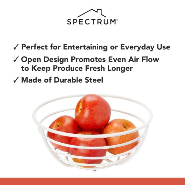 Spectrum Diversified Euro Fruit Bowl Matte White