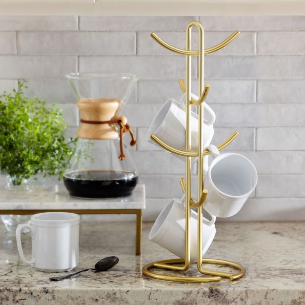 Spectrum Diversified Euro® 8-Mug Holder - Gold