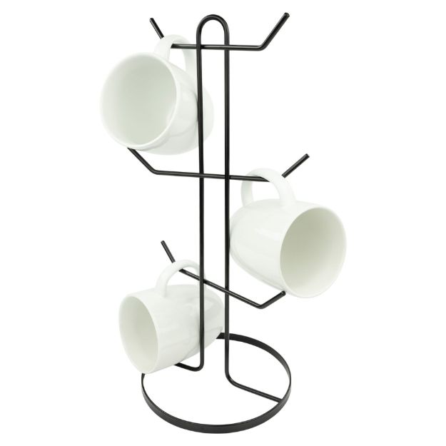 Spectrum Diversified Finley 6-Mug Holder - Black