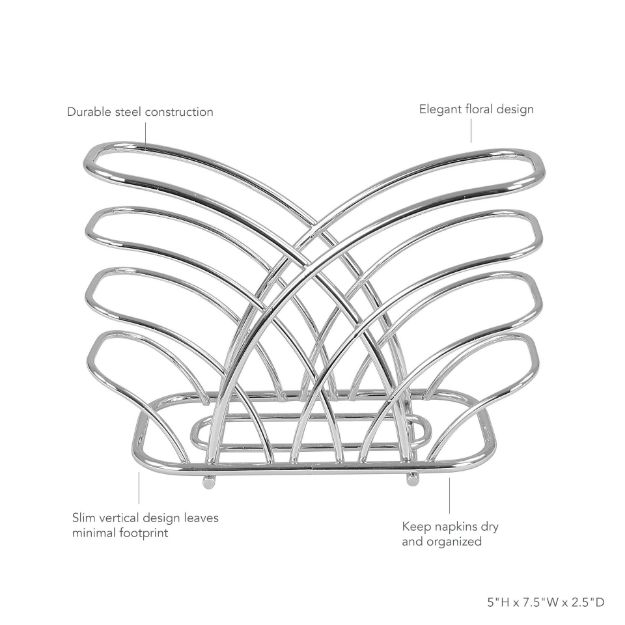 Spectrum Diversified Flower Napkin Holder - Chrome