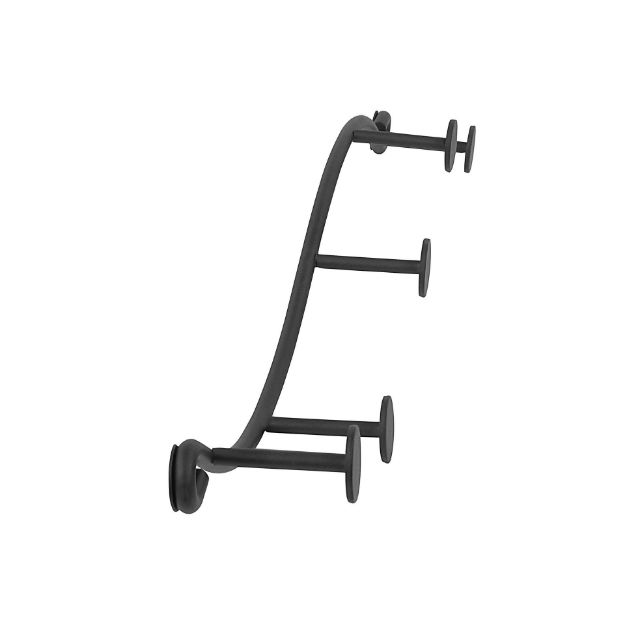 Spectrum Diversified Sweep Wall Mount 5-Hook Rack - Black
