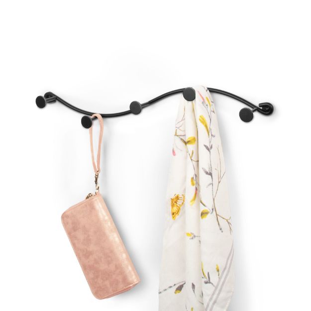 Spectrum Diversified Sweep Wall Mount 5-Hook Rack - Black