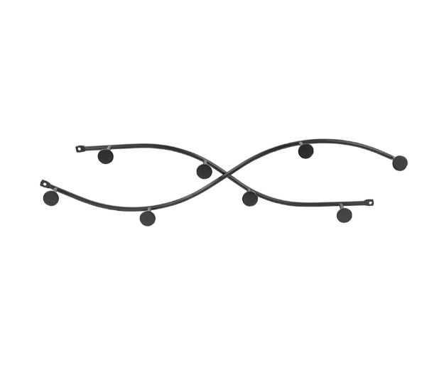 spectrum diversified Sweep Wall Mount 8-Hook Rack - Black spectrum diversified Sweep Wall Mount 8-Hook Rack - Black