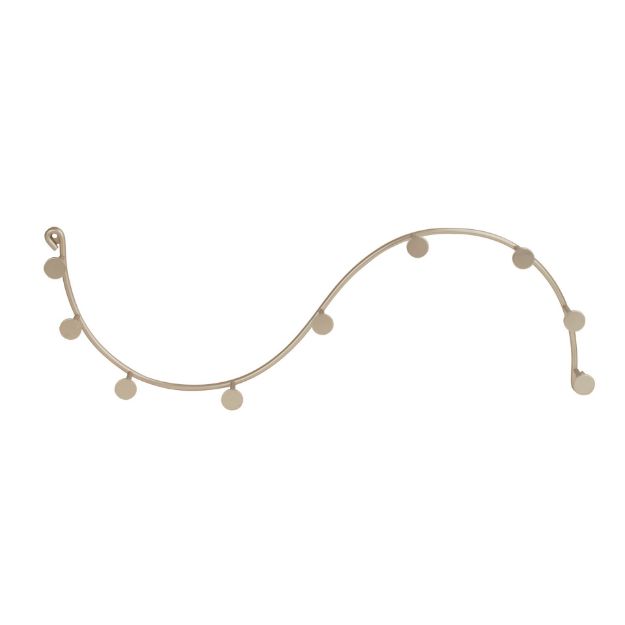 Spectrum Diversified Sweep Wall Mount 9-Hook Rack - Satin Nickel