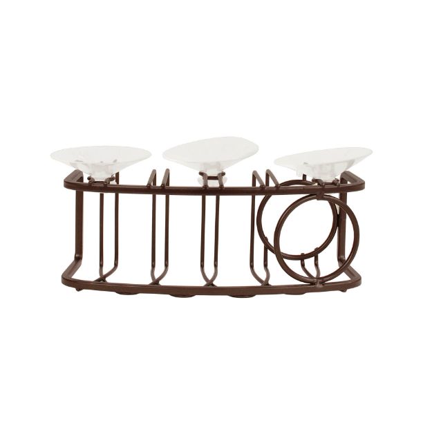 Spectrum Diversified Twist Suction Sink Sponge & Brush Holder - Bronze