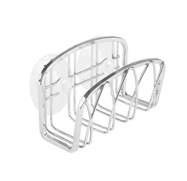 spectrum diversified Twist Suction Sink Sponge Holder - Chrome