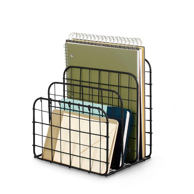 Spectrum Diversified Vintage Living Desktop File & Folder Organizer - Black