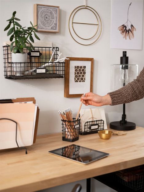 Spectrum Diversified Vintage Living Desktop Letter Holder - Industrial Gray