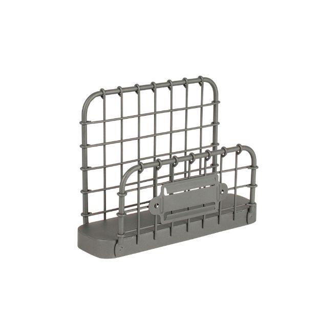 spectrum diversified Vintage Living Desktop Letter Holder - Industrial Gray