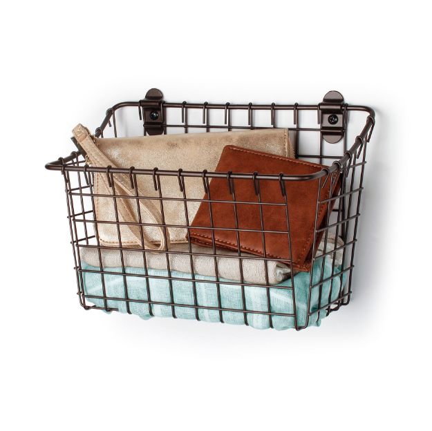 Spectrum Diversified Vintage Living Large Wall Mount Basket - Bronze