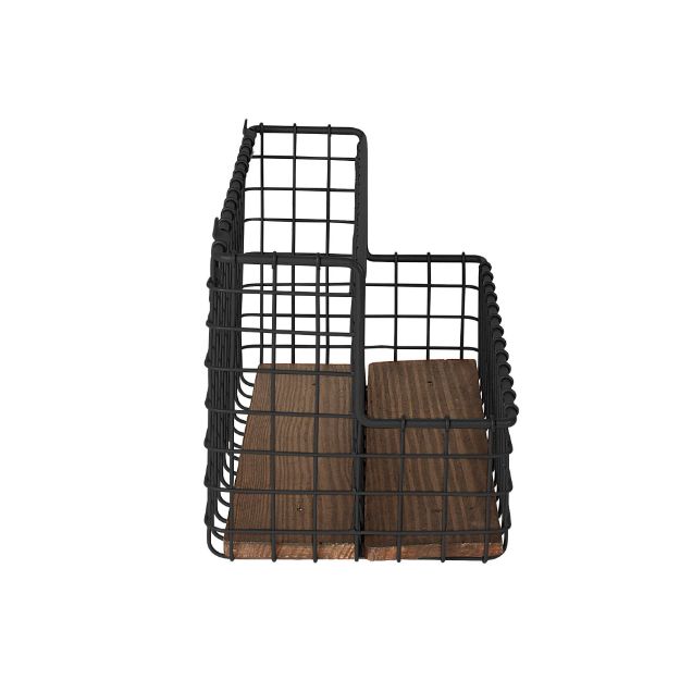 Spectrum Diversified Vintage Living Wall Mount Office File & Letter Holder - Black