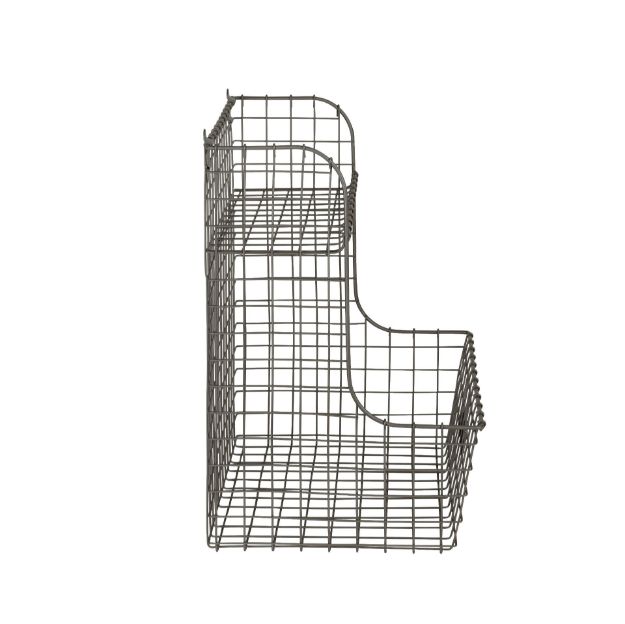 Spectrum Diversified Vintage Living Wall Mount Storage Bin With Shelf - Industrial Gray