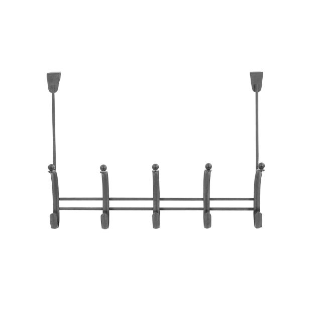 Spectrum Diversified Voy Over The Door 5-Hook Rack - Industrial Gray