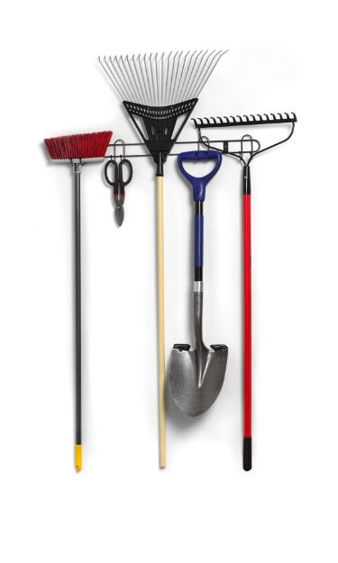 Spectrum Diversified Wall Mount 10-Hook All Purpose Rack - Industrial Gray