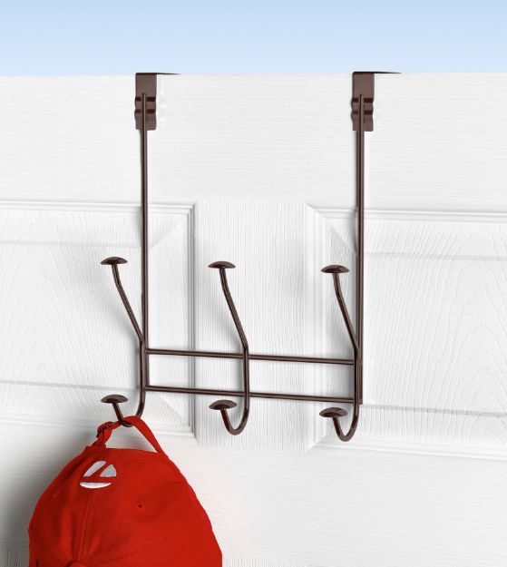 Spectrum Diversified Windsor Over The Door 3-Double Hook Rack - Bronze