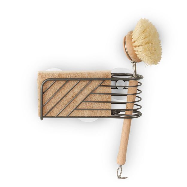 Spectrum Diversified Wright Suction Sink Sponge & Brush Holder - Industrial Gray