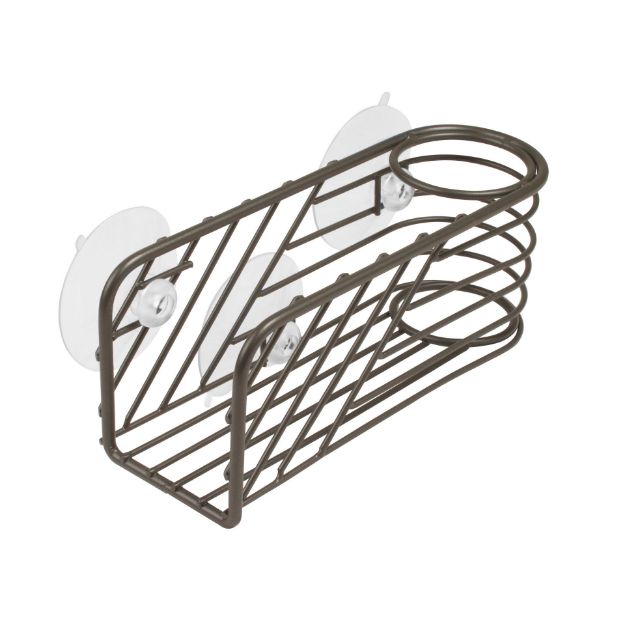 spectrum diversified Wright Suction Sink Sponge & Brush Holder - Industrial Gray