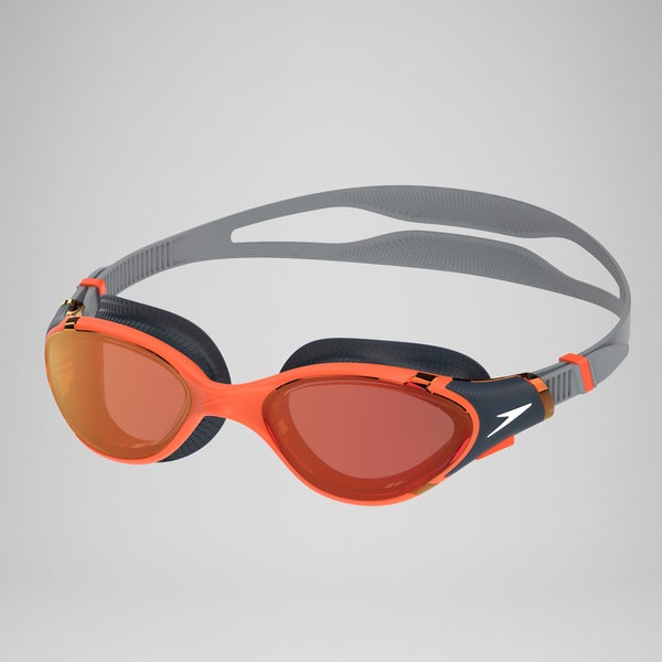 speedo Adult Biofuse 2.0 Mirror Goggles Orange/Gray