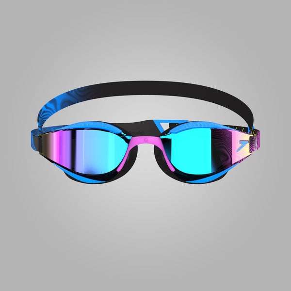 Speedo Adult Fastskin Hyper Elite Mirrored Goggles Blue/Purple