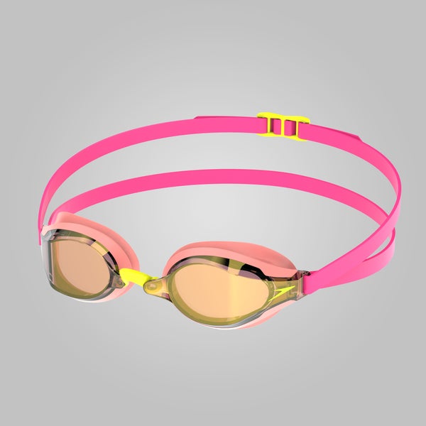 speedo Adult Fastskin Speed Socket 2.0 Mirrored Goggles Orange/Gold