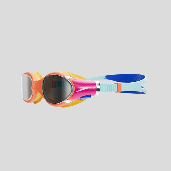 speedo Biofuse 2.0 Junior Mirrored Goggles Orange/Blue