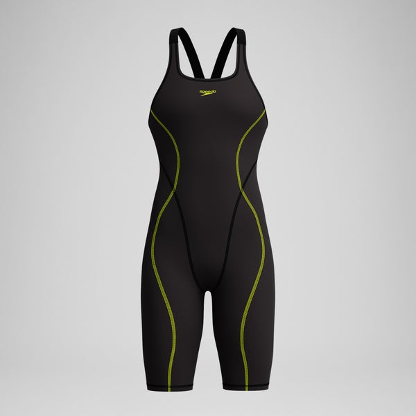 speedo Female Fastskin HyperSpark Openback Kneeskin Black
