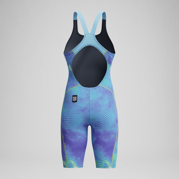 Speedo Female Fastskin HyperSpark Openback Kneeskin Blue/Purple
