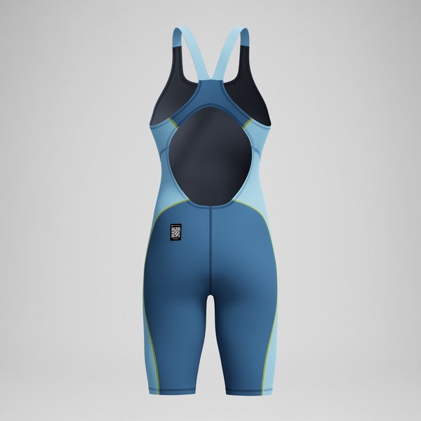 Speedo Female Fastskin HyperSpark Openback Kneeskin Blue