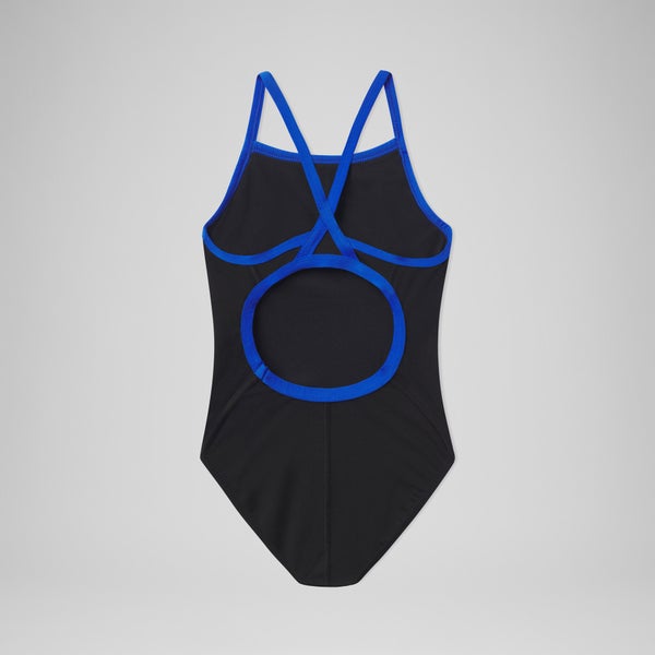 Speedo Girl's Endurance+ Solid Flyback Training One Piece Black/Blue