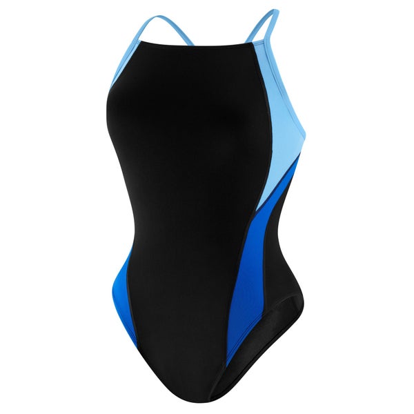 speedo Girl's Youth Endurance+ Splice Cross Back One Piece Blue