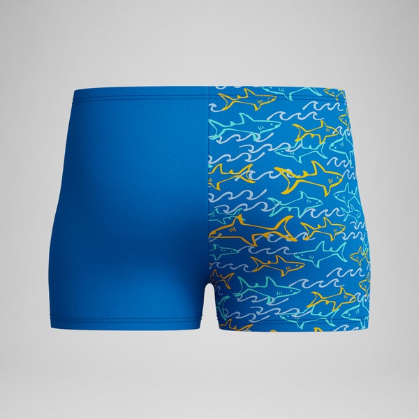Speedo Infant Boys Learn To Swim Allover Square Leg Blue/Yellow