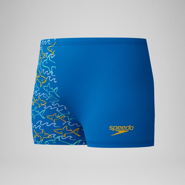 Speedo Infant Boys Learn To Swim Allover Square Leg Blue/Yellow