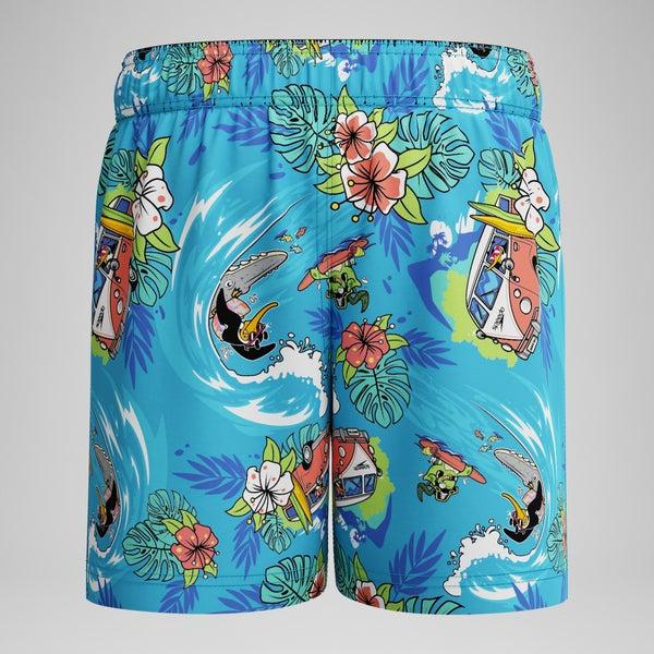 Speedo Infant Boys Learn To Swim Printed 11" Swim Trunks Blue